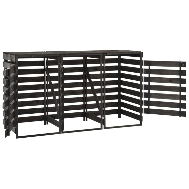 Stockage de conteneurs vidaxl triple 210x75x121 cm Pine Pine Wood