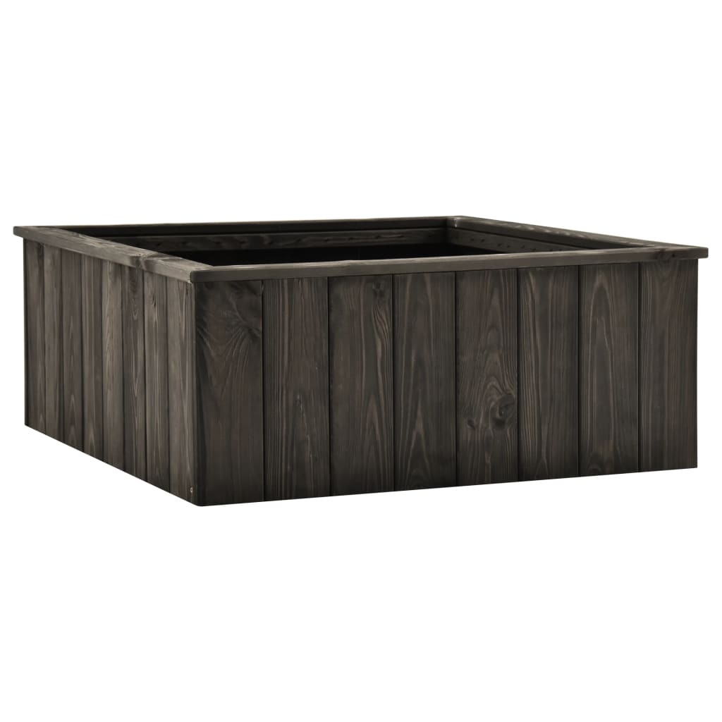 Vidaxl Planter surélevé 74x77x30 cm en pin solide gris