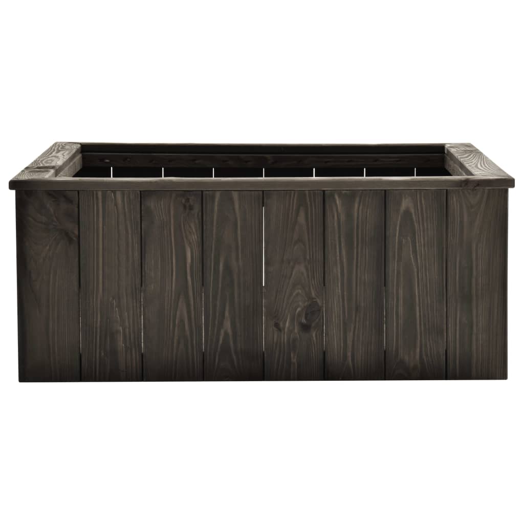 Vidaxl Planter surélevé 74x77x30 cm en pin solide gris