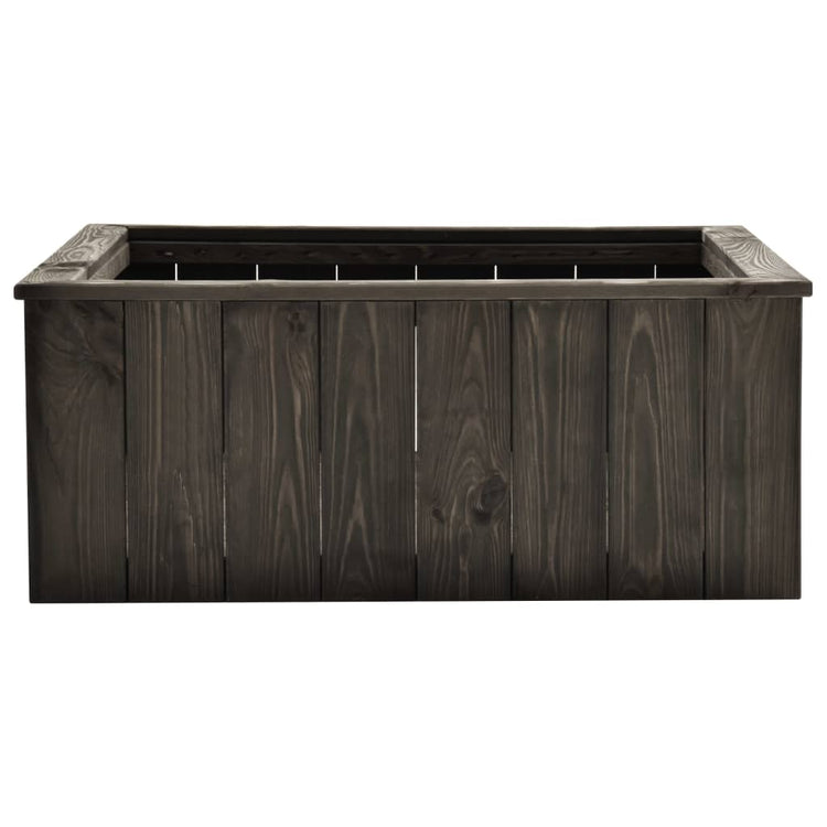 Vidaxl Planter surélevé 74x77x30 cm en pin solide gris