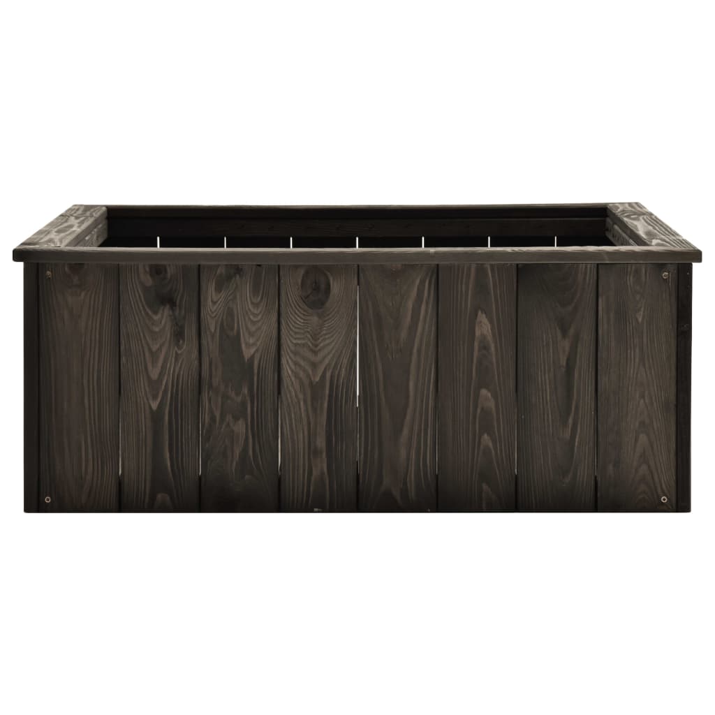 Vidaxl Planter surélevé 74x77x30 cm en pin solide gris