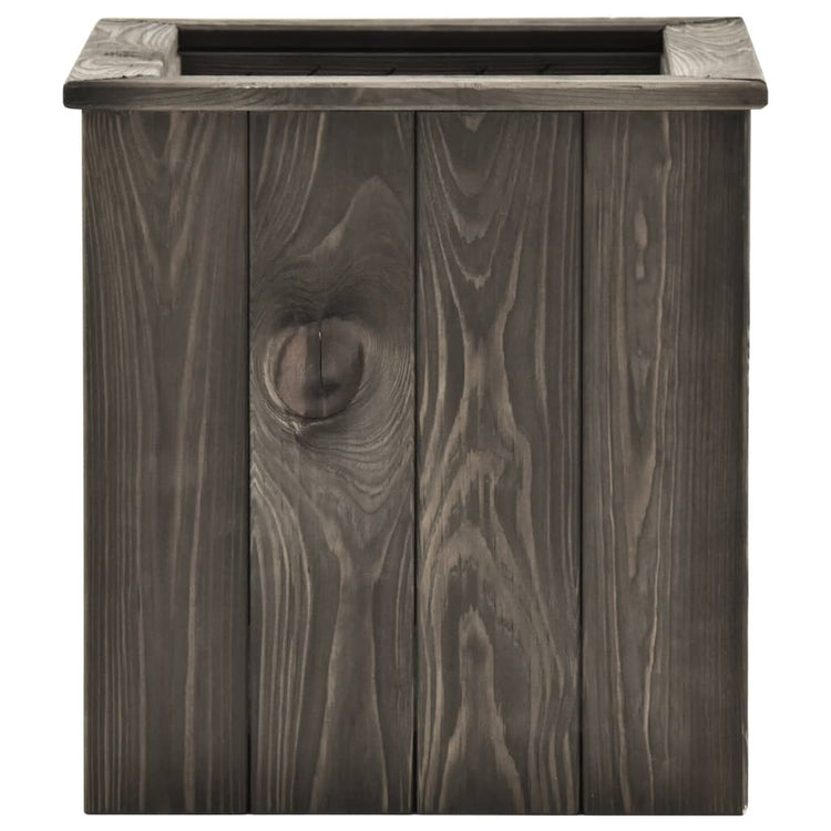 Vidaxl Planter surélevé 38x41x40 cm en pin massif gris foncé