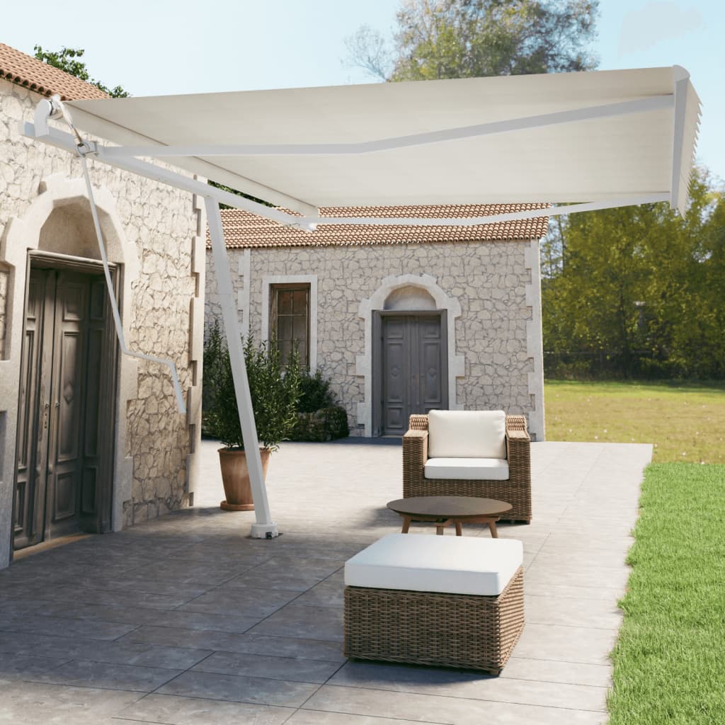Ensemble de poteaux Vidaxl Laifel 450x245 cm blanc