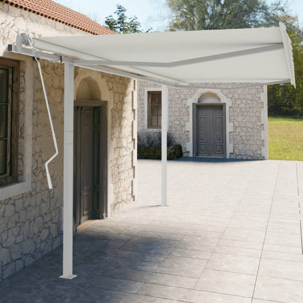 Ensemble de poteaux Vidaxl Laifel 450x245 cm blanc