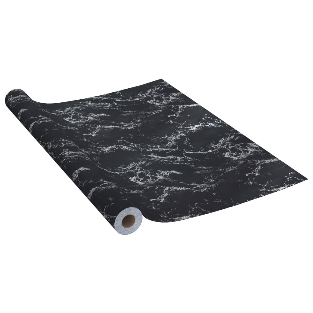 Vidaxl Meuble Huile auto-adhésive 500x90 cm PVC Black