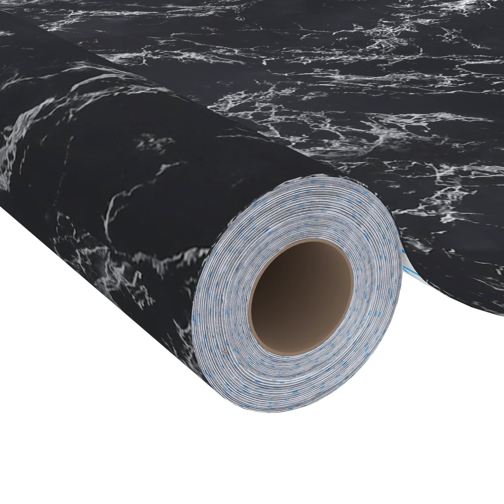 Vidaxl Meuble Huile auto-adhésive 500x90 cm PVC Black