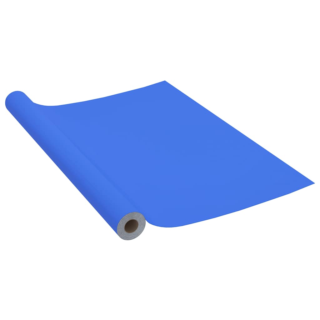 Vidaxl meuble huile auto-adhésive 500x90 cm en PVC haut brillant bleu