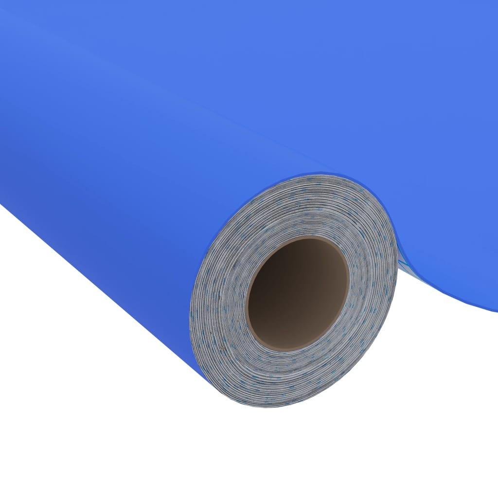 Vidaxl meuble huile auto-adhésive 500x90 cm en PVC haut brillant bleu