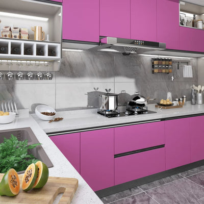 Vidaxl meuble huile auto-adhésive 500x90 cm PVC haut brillant violet