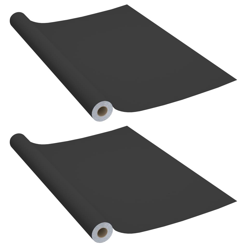 Vidaxl Meubles Huiles auto-adhésives 2 ST 500x90 cm PVC noir