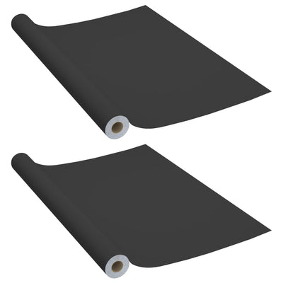 Vidaxl Meubles Huiles auto-adhésives 2 ST 500x90 cm PVC noir