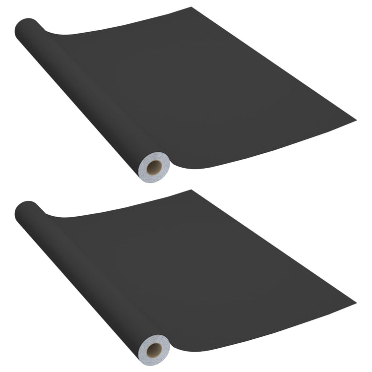 Vidaxl Meubles Huiles auto-adhésives 2 ST 500x90 cm PVC noir