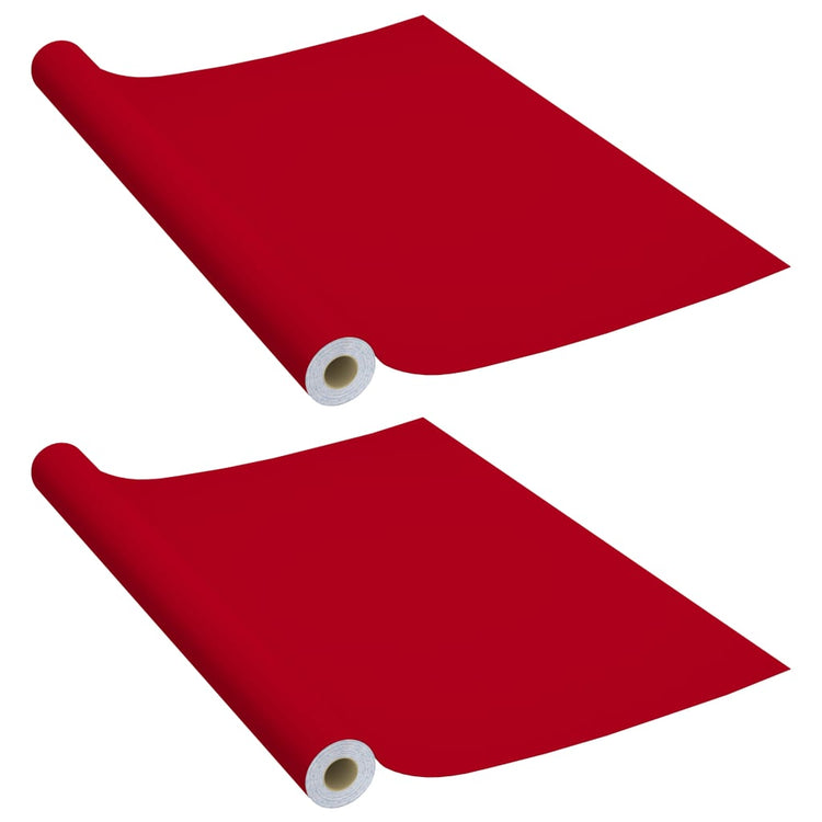 Vidaxl Meubles Huiles auto-adhésives 2 ST 500x90 cm PVC rouge
