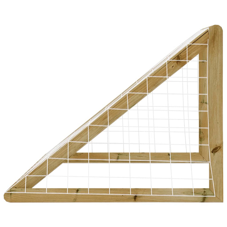 Objectif de football Vidaxl avec un pin imprégné de 120x60x80 cm