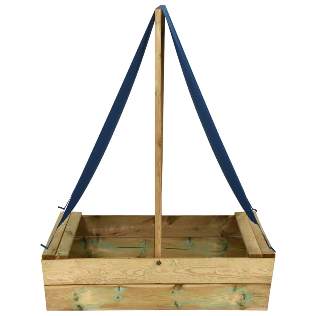 Boîte à sable Vidaxl avec toit 80x60x97,5 cm Pine imprégnée