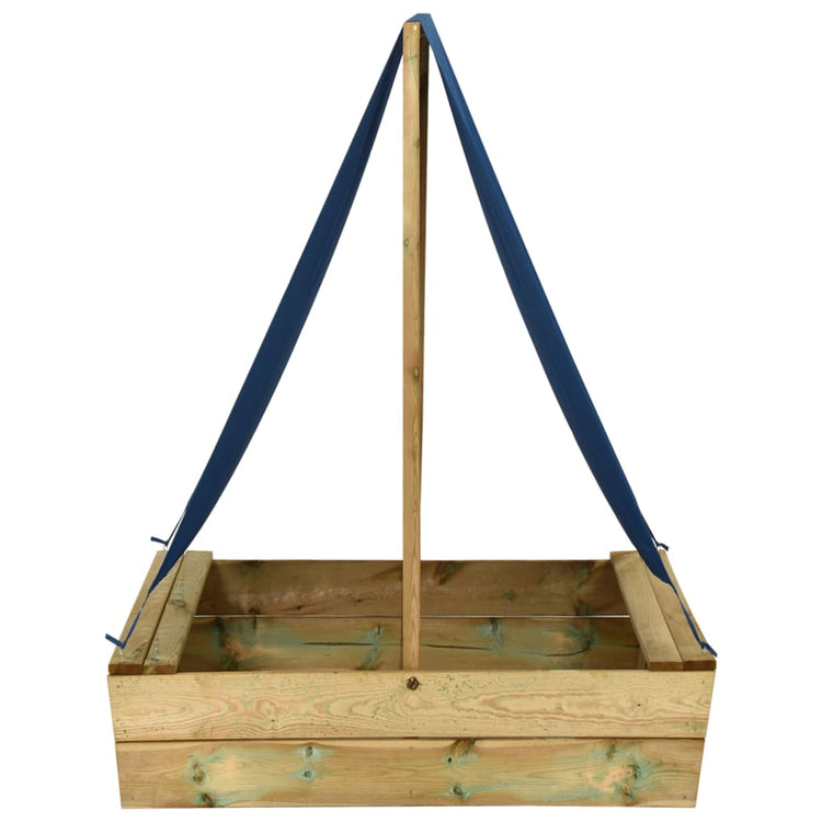 Boîte à sable Vidaxl avec toit 80x60x97,5 cm Pine imprégnée