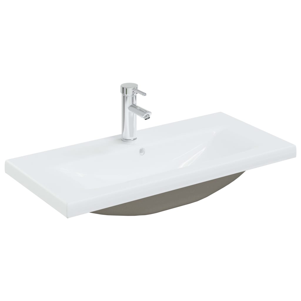Vidaxl Built -in Washingin avec TAP 81x39x18 cm Céramique blanc