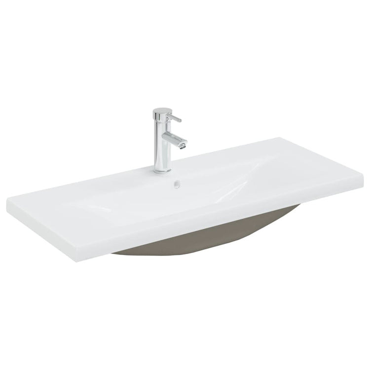 Vidaxl Built -in Washingin avec TAP 91x39x18 cm Céramique blanc