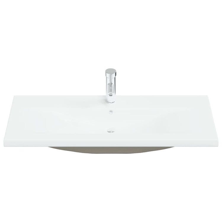 Vidaxl Built -en Wash Table avec Tap 101x39x18 cm Céramique blanc