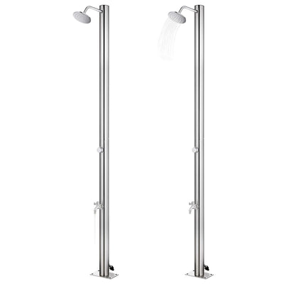 Vidaxl Douche extérieure 215 cm en acier inoxydable