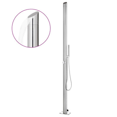 Vidaxl Douche extérieure 220 cm en acier inoxydable