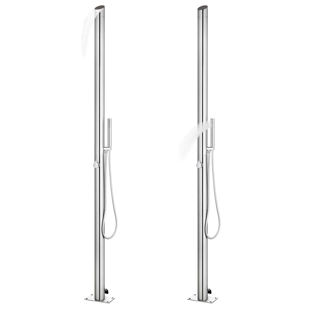 Vidaxl Douche extérieure 220 cm en acier inoxydable