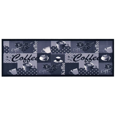 Vidaxl Cuisine Mat Café lavable 45x150 cm bleu