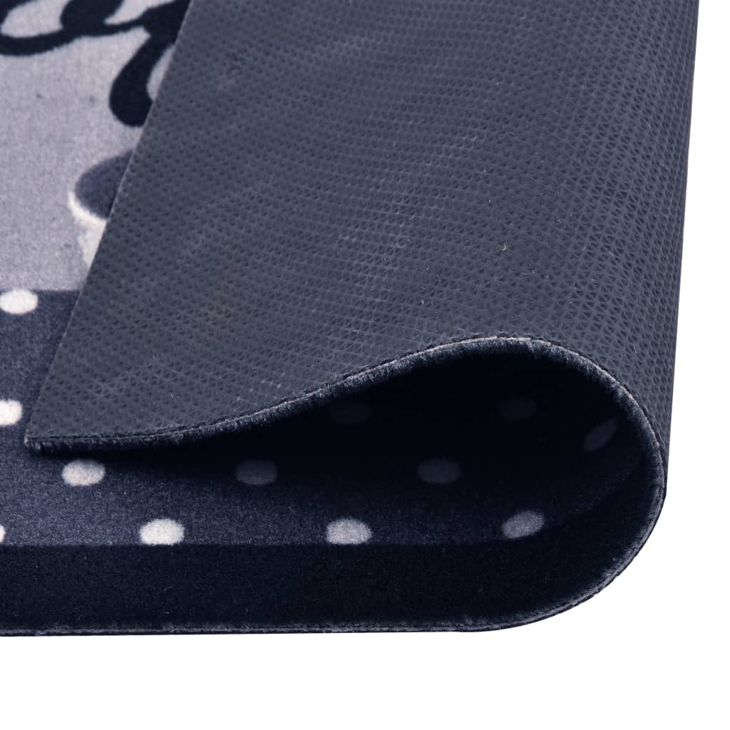 Vidaxl Cuisine Mat Café lavable 45x150 cm bleu
