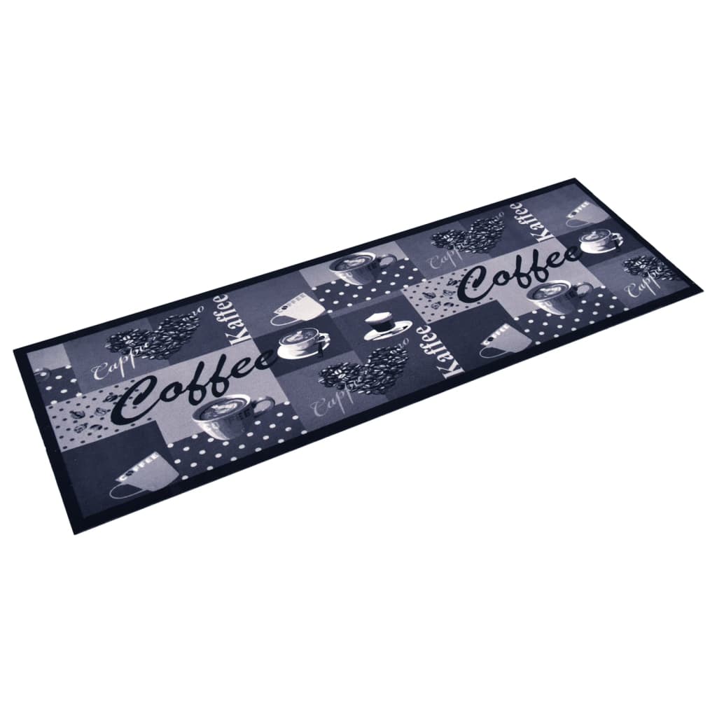 Vidaxl Cuisine Mat Café lavable 60x180 cm bleu