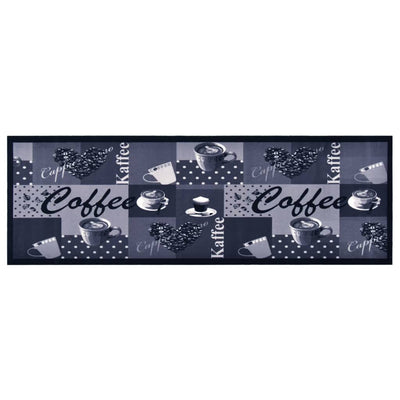 Vidaxl Cuisine Mat Café lavable 60x300 cm bleu