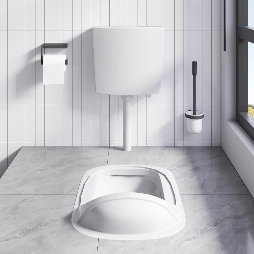 Planchers de toilette Vidaxl avec alimentation en eau en bas 3 6 l gris