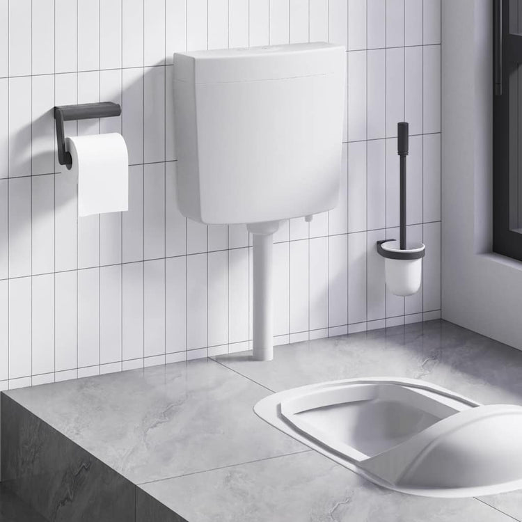 Planchers de toilette Vidaxl avec alimentation en eau en bas 3 6 l gris