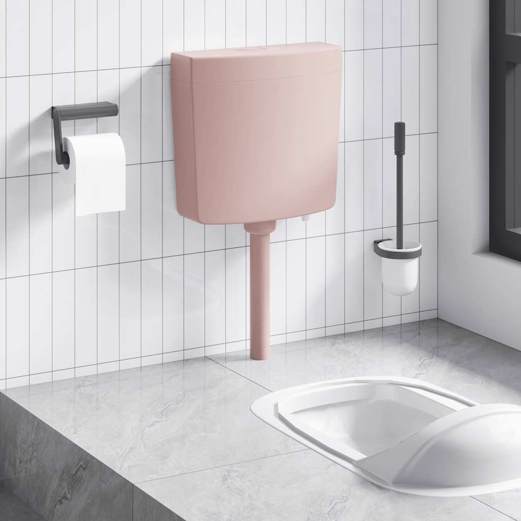 Plancher de toilette Vidaxl avec approvisionnement en eau en bas 3 6 L de couleur saumon