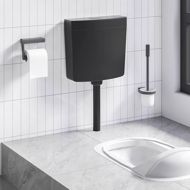 Plancher de toilette Vidaxl avec alimentation en eau au fond 3 6 l noir