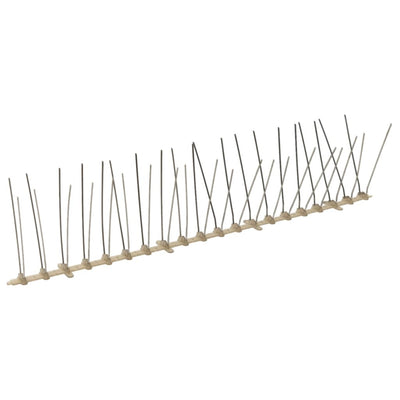 Vidaxl épingles oiseaux et pigeons à 4 rangées 20 pcs 10 m plastique
