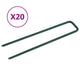 Vidaxl Artificial Grass Pegs 20 PC Fon en forme de U
