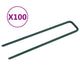 Vidaxl artificiel-graminement Pennies 100 PC Fer en forme de U