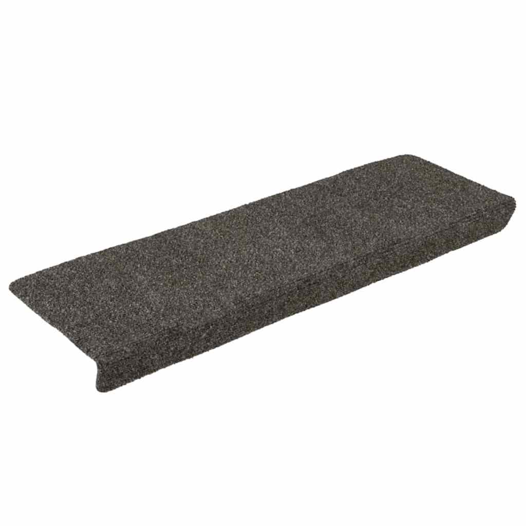 Vidaxl Stair tapis 5 pcs 65x21x4 cm aiguille en feutre anthracite -colored