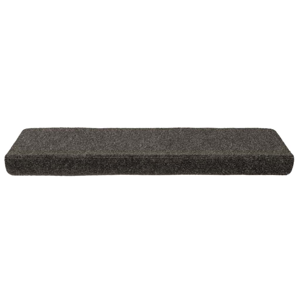 Vidaxl Stair tapis 5 pcs 65x21x4 cm aiguille en feutre anthracite -colored