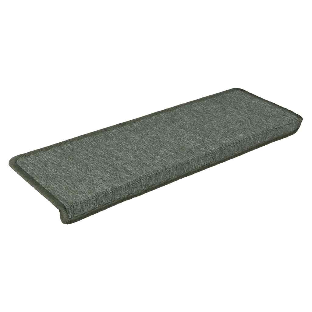Mattes d'escalier Vidaxl 15 st 65x21x4 cm vert