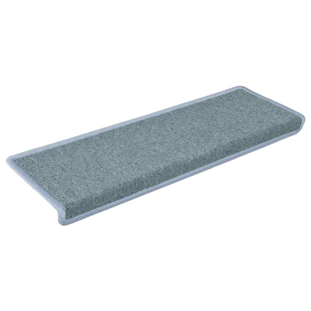 Vidaxl Mats d'escalier 15 st 65x21x4 cm bleu