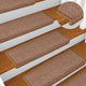 Mattes d'escalier Vidaxl 15 ST 65X21X4 CM BRUN