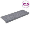 Mattes d'escalier Vidaxl 15 st 65x21x4 cm blanc et gris
