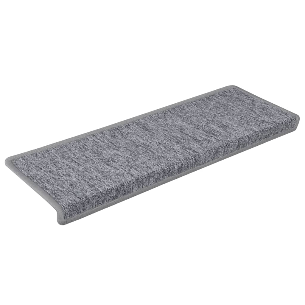 Mattes d'escalier Vidaxl 15 st 65x21x4 cm blanc et gris