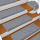 Mattes d'escalier Vidaxl 15 st 65x21x4 cm blanc et gris