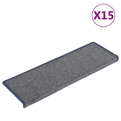 Vidaxl Mats d'escalier 15 ST 65X21X4 cm violet et bleu