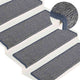 Vidaxl Mats d'escalier 15 ST 65X21X4 cm violet et bleu