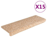 Vidaxl Mat à escalier 15 st 65x21x4 cm de couleur or - afbeelding 2