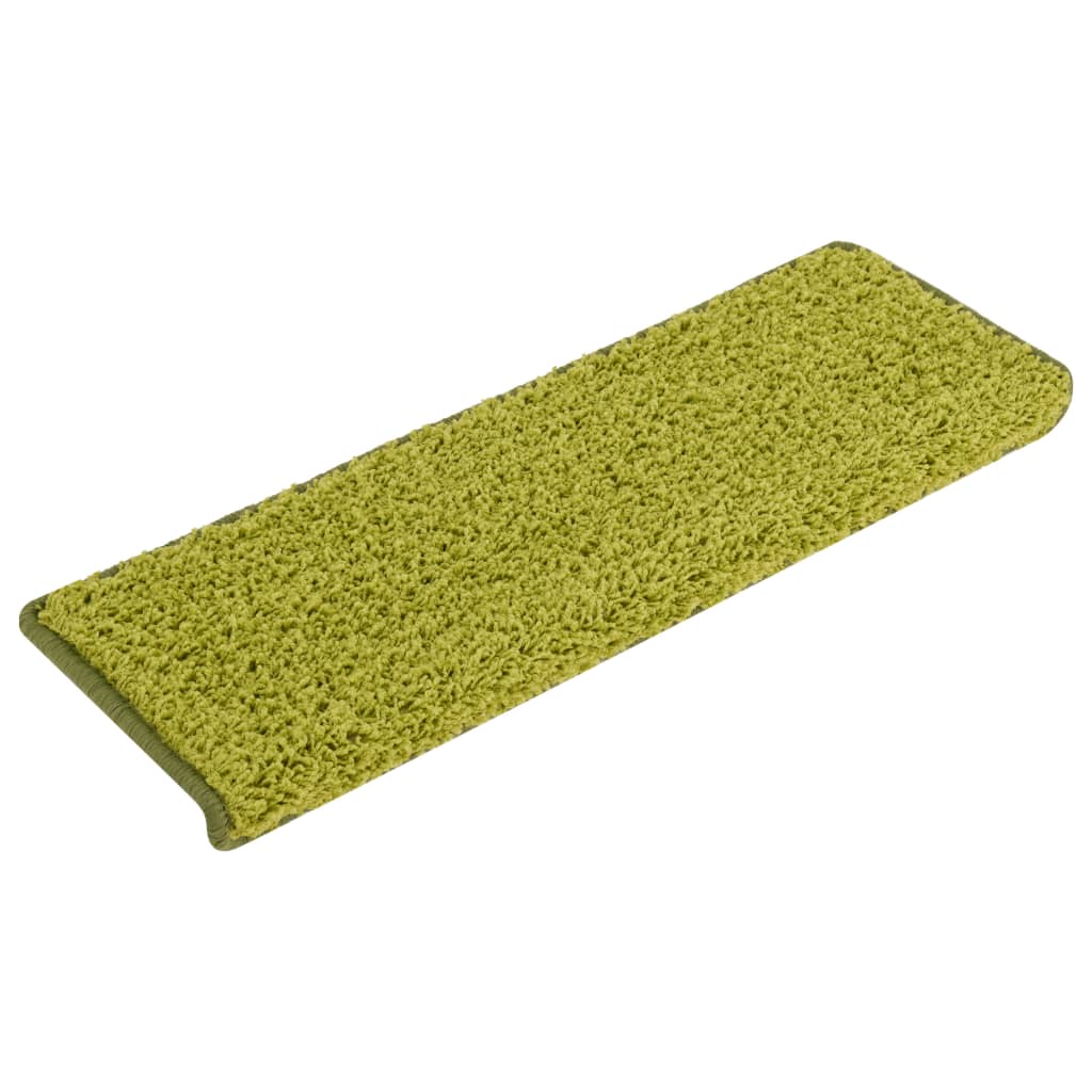 Mattes d'escalier Vidaxl 15 st 65x21x4 cm vert