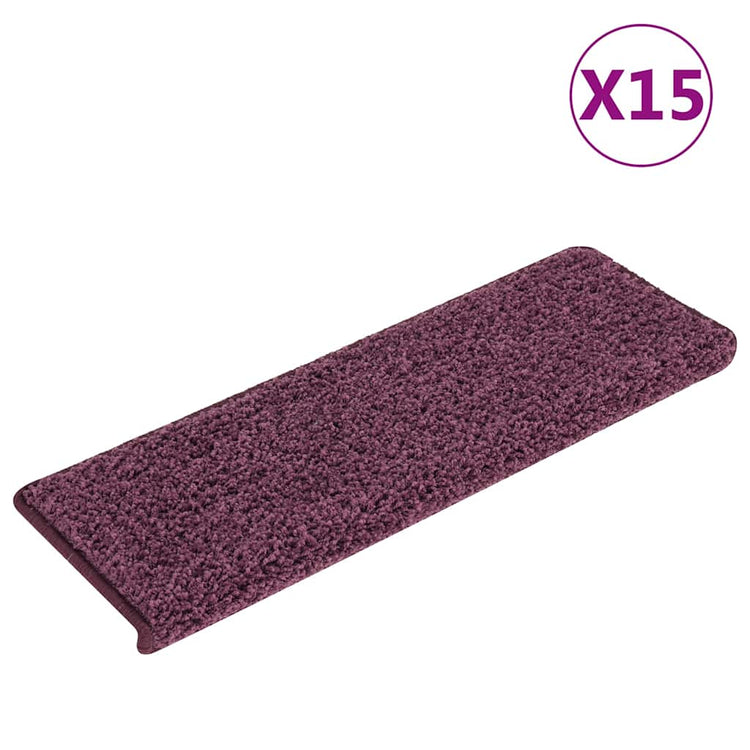Mattes d'escalier Vidaxl 15 ST 65X21X4 CM POUR POURPLE